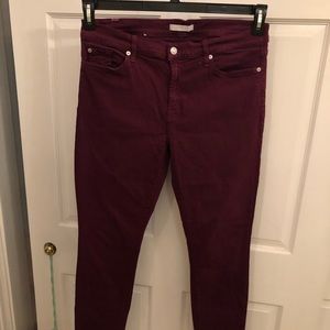Seven for all mankind maroon jeans